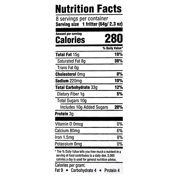 Apple fritter nutrition facts